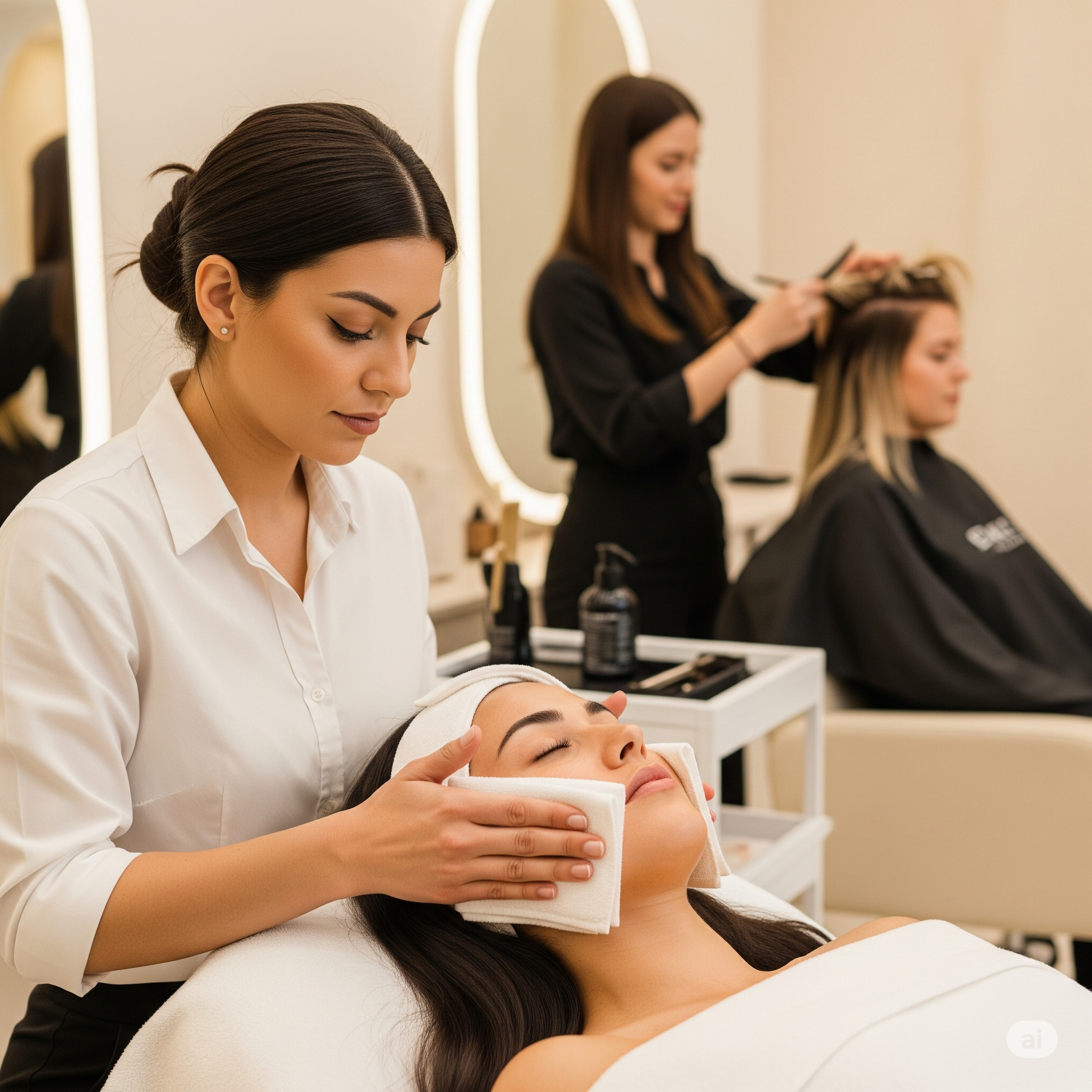 سالن زیبایی گیس خدمات فیشیال صورت رنگ و لایت در مرکز تهران جمهوری
